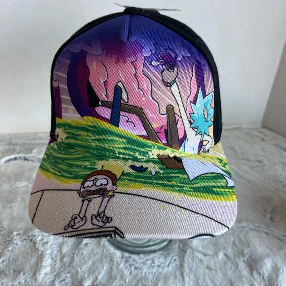 BIOWORLD Adult Swim Rick And Morty Cap Adjustble SnapBack Graphic Hat - Picture 2 of 12